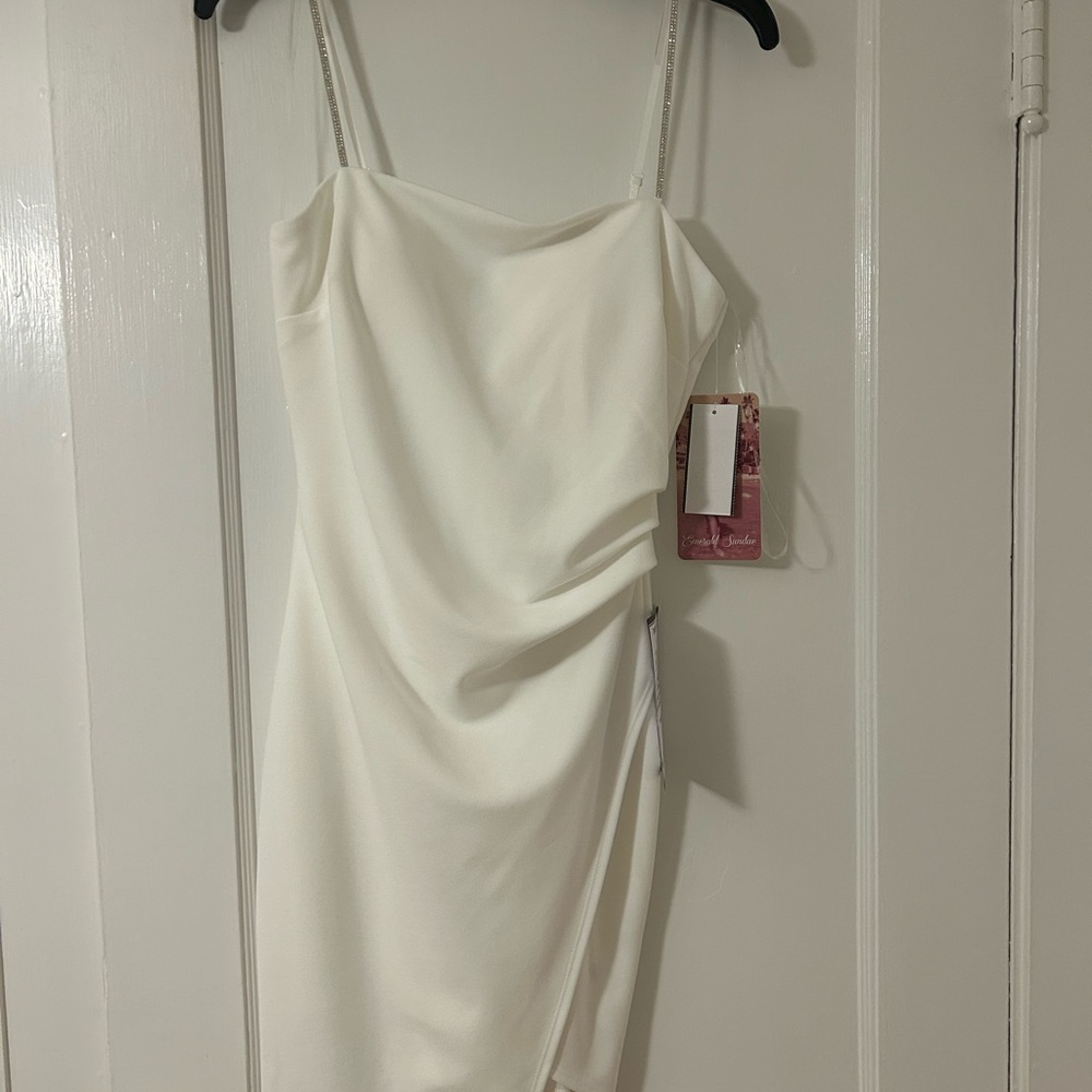 Emerald Sundae White Mini Dress
